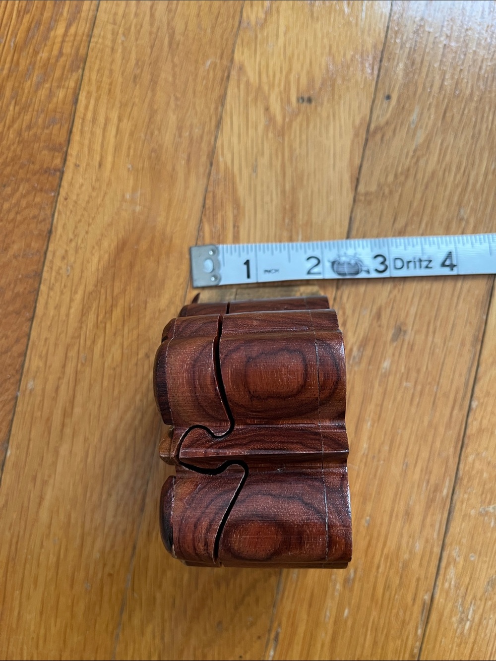Butterfly Carved Wooden Puzzle Jewelry Box Small Treasure Keeper 4 Pieces - Picture 7 of 10